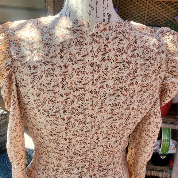 Shein Women's Puff Sleeve Ruched Dress Size Medium/ 6 - Picture 6 of 10